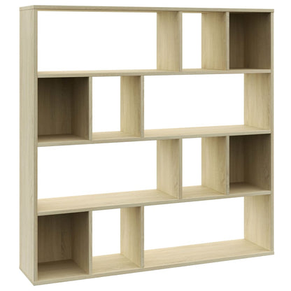 Room Divider/Book Cabinet Sonoma Oak 110x24x110 cm Chipboard