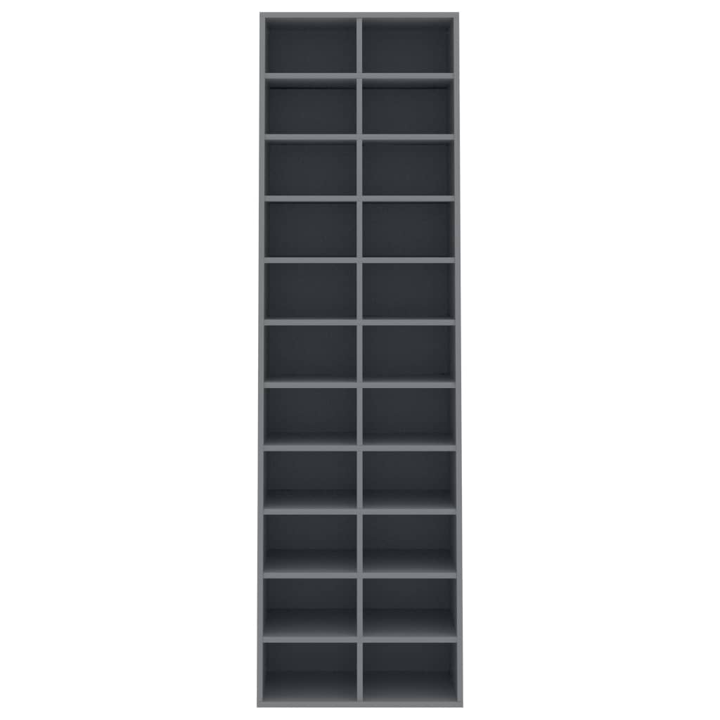 Shoe Cabinet Grey 54x34x183 cm Chipboard