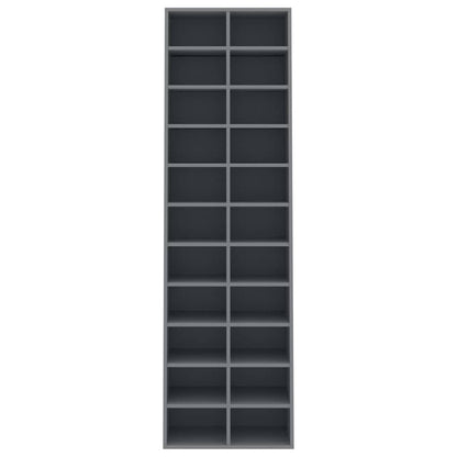 Shoe Cabinet Grey 54x34x183 cm Chipboard