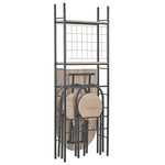 3 Piece Folding Dining Set with Storage Rack