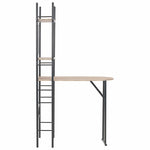 3 Piece Folding Dining Set with Storage Rack