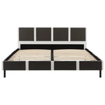 Bed Frame Grey and White faux Leather -King Single
