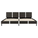 Bed Frame Grey and White faux Leather  -King