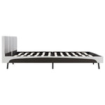 Bed Frame Grey and White faux Leather  -King