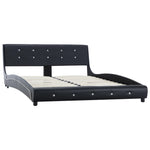 Bed Frame Black faux Leather  Double