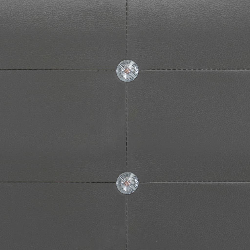 Bed Frame Grey Faux Leather 183x203 cm King