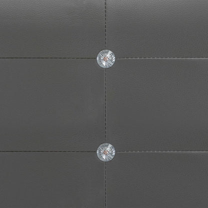 Bed Frame Grey Faux Leather 183x203 cm King