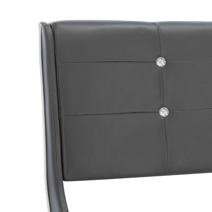 Bed Frame Grey Faux Leather 183x203 cm King