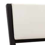 Bed Frame Black and White faux Leather, Double