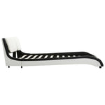 Bed Frame Black and White faux Leather King Single