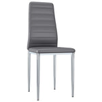 Dining Chairs 4 pcs   faux Leather Grey