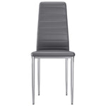 Dining Chairs 4 pcs   faux Leather Grey