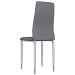 Dining Chairs 4 pcs   faux Leather Grey