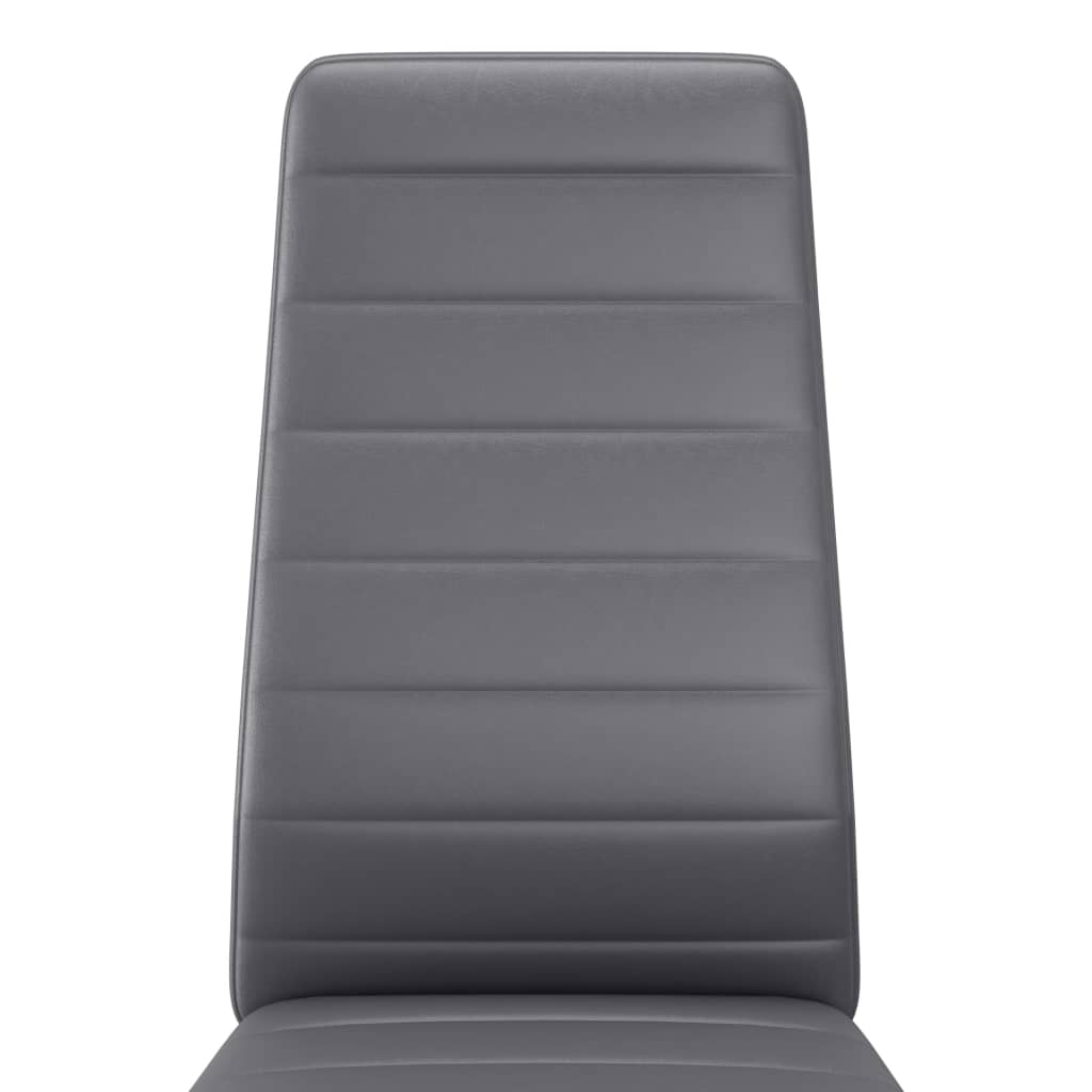 Dining Chairs 4 pcs Grey Faux Leather