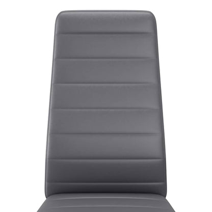 Dining Chairs 4 pcs Grey Faux Leather