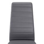 Dining Chairs 4 pcs   faux Leather Grey