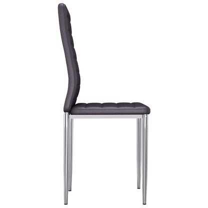Dining Chairs 2 pcs Brown Faux Leather