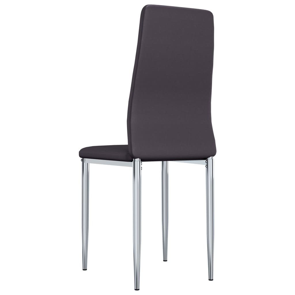 Dining Chairs 2 pcs Brown Faux Leather