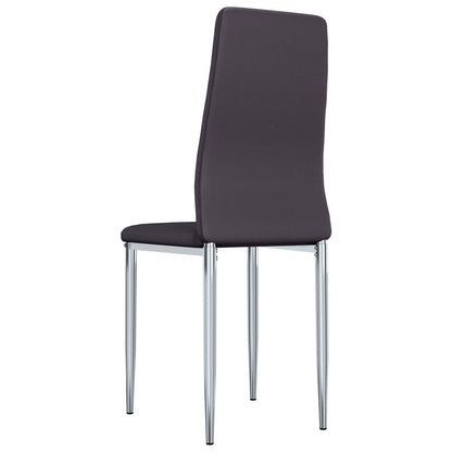 Dining Chairs 2 pcs Brown Faux Leather