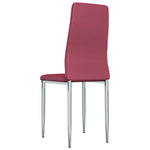Dining Chairs 6 pcs faux Leather Red