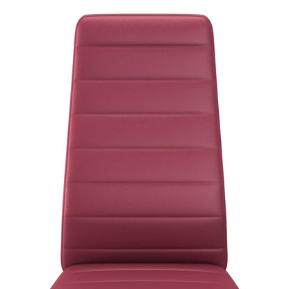Dining Chairs 6 pcs Red Faux Leather