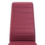Dining Chairs 6 pcs faux Leather Red