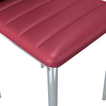 Dining Chairs 6 pcs faux Leather Red