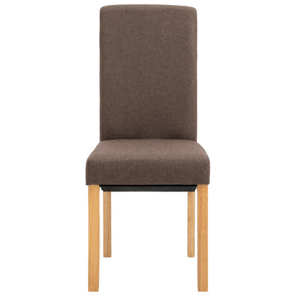 Dining Chairs 6 pcs Brown Fabric
