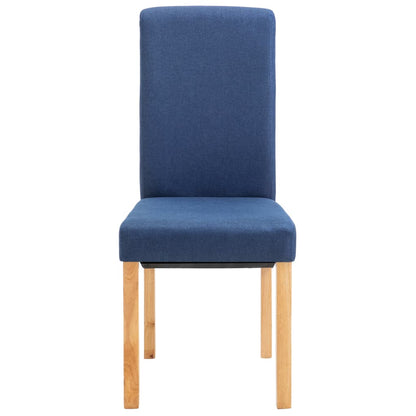 Dining Chairs 6 pcs Blue Fabric