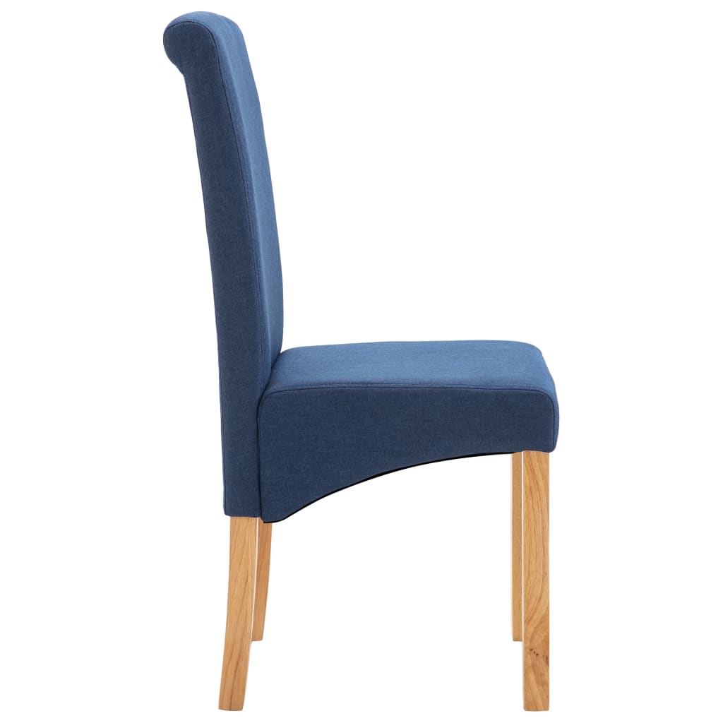 Dining Chairs 6 pcs Blue Fabric