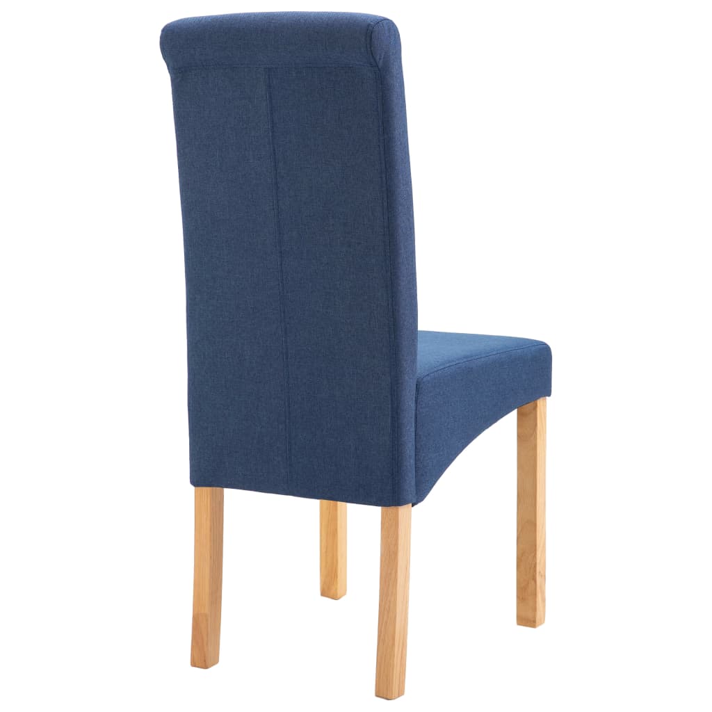 Dining Chairs 6 pcs Blue Fabric