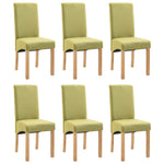 Dining Chairs 6 pcs Green Fabric