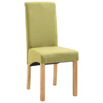 Dining Chairs 6 pcs Green Fabric