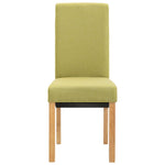 Dining Chairs 6 pcs Green Fabric