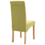 Dining Chairs 6 pcs Green Fabric