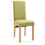 Dining Chairs 6 pcs Green Fabric