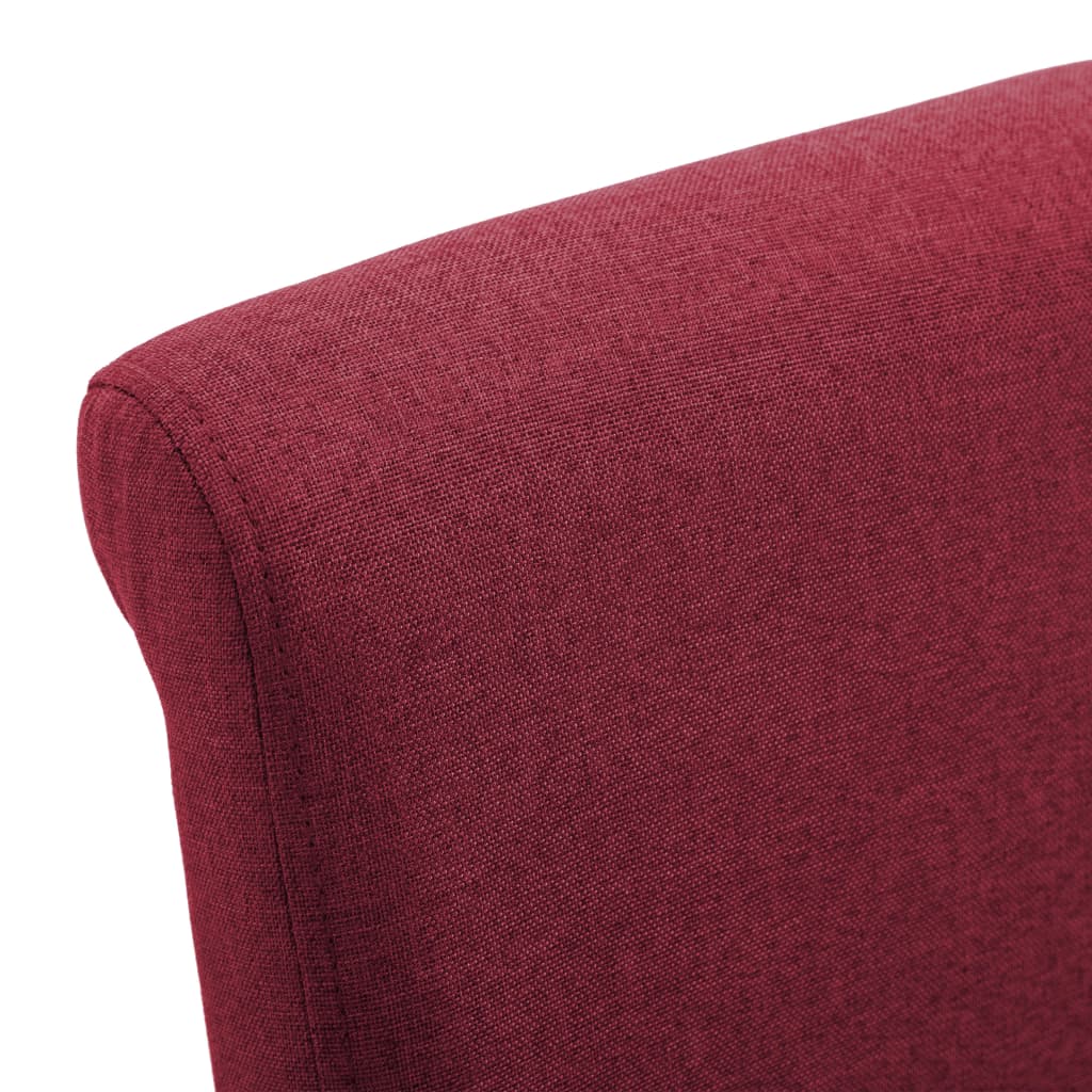 Dining Chairs 6 pcs Red Fabric