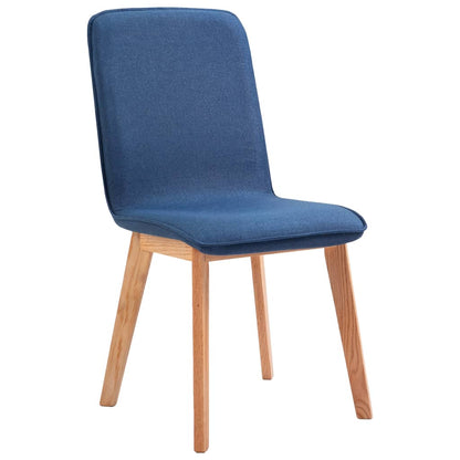 Dining Chairs 6 pcs Blue Fabric