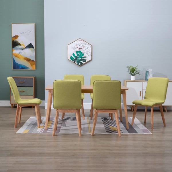  Dining Chairs 6 pcs Green