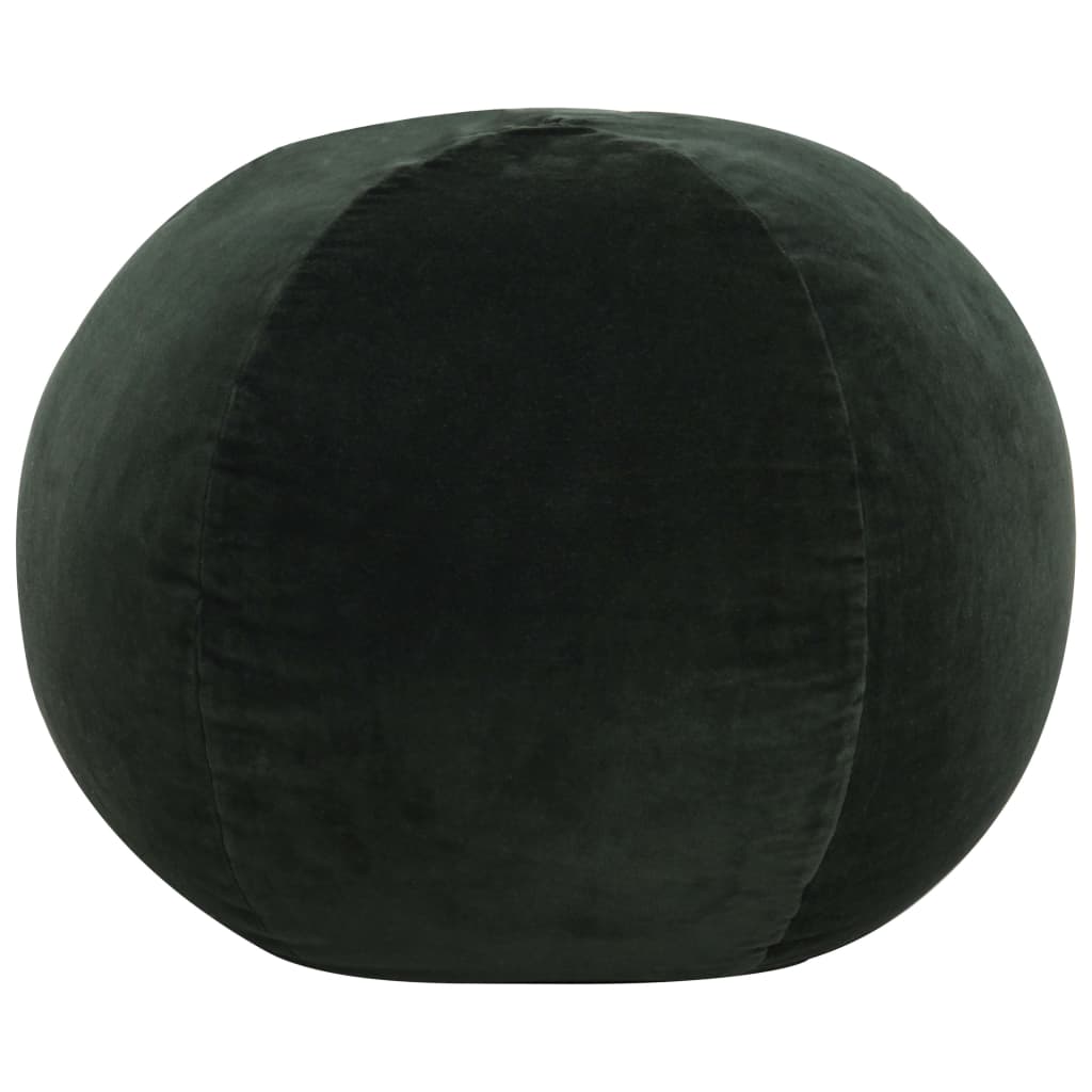 Pouffe Cotton Velvet 50x35 cm Green