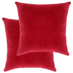 2 pcs Cushions Cotton Velvet Red