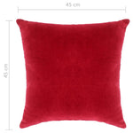 2 pcs Cushions Cotton Velvet Red