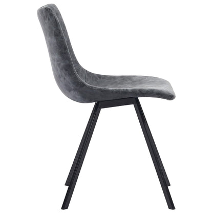 Dining Chairs 2 pcs Black Faux Leather