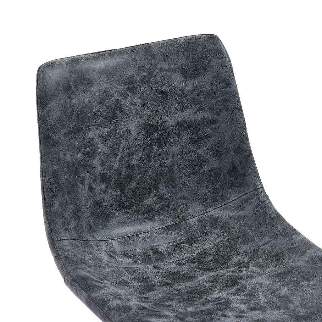 Dining Chairs 2 pcs Black Faux Leather