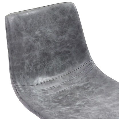 Dining Chairs 2 pcs Grey Faux Leather