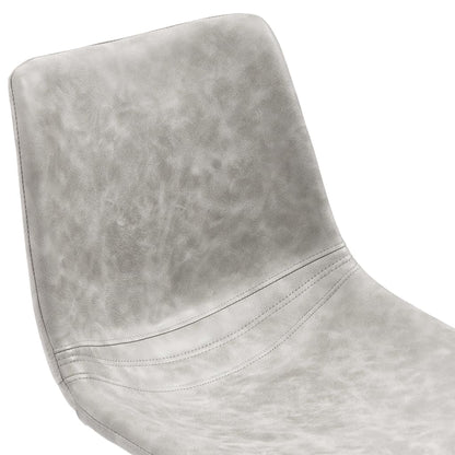 Dining Chairs 2 pcs Light Grey Faux Leather