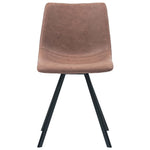 Dining Chairs 2 pcs Medium Brown faux Leather
