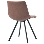 Dining Chairs 2 pcs Medium Brown faux Leather