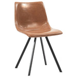 Dining Chairs 2 pcs Cognac faux Leather