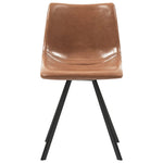 Dining Chairs 2 pcs Cognac faux Leather